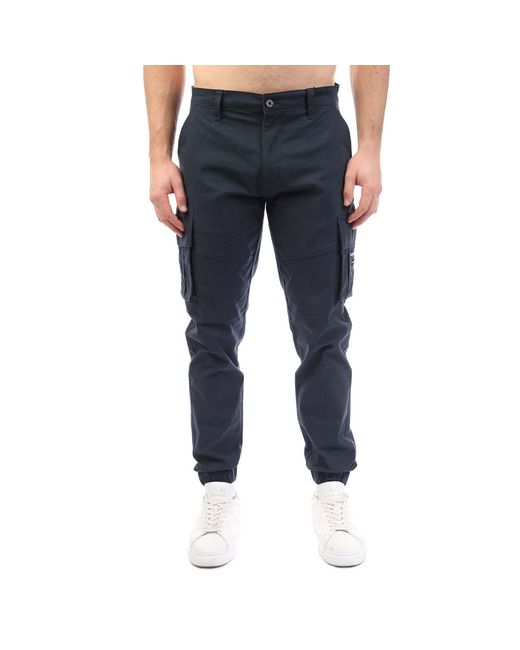 Duck and Cover Blue Chemmer Woven Joggers for men