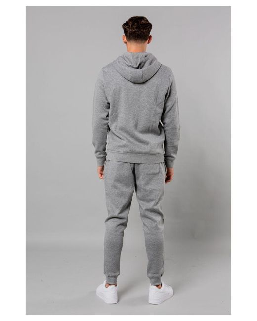 Tokyo Laundry Gray Zip-Through Hooded Tracksuit for men