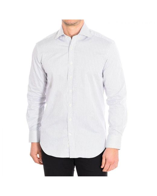 Café Coton White Chamois13 Long Sleeve Shirt for men