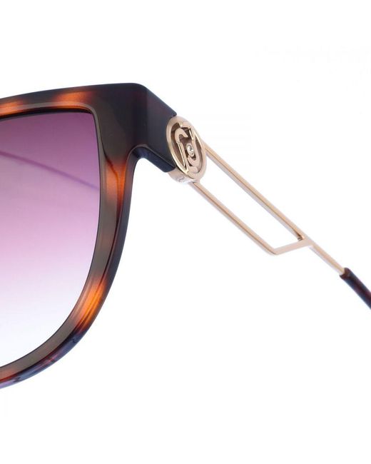 Liu Jo Purple Acetate And Metal Sunglasses With Square/Oval Shape Lj764Sr