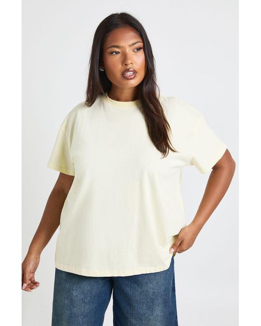 Boohoo White Plus Basic Oversized Short Sleeve T-Shirt