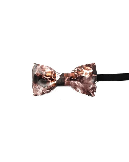 SVNX Black Faux Leather Bow Tie for men
