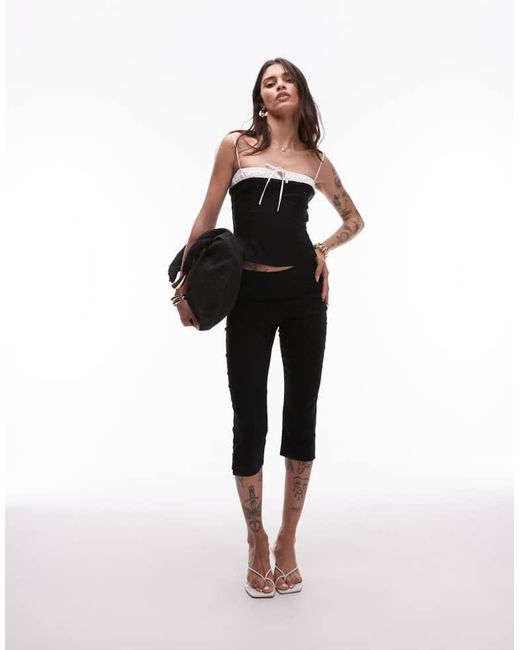 Nia Black Maria Bow-Detail Cami Top
