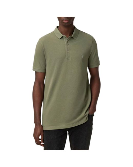 AllSaints Green T-Shirts Milano Basic Print Casual Cotton Tee Summer for men