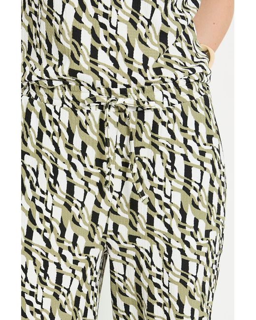 Wallis White Geo Jersey Drawstring Trouser