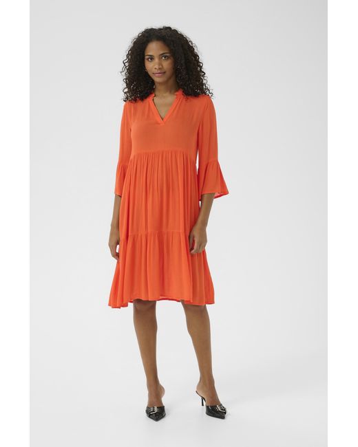 Kaffe Jurk A-Shape in het Red