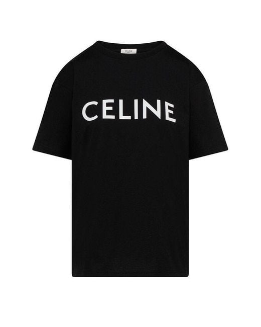 Céline Celine Los Katoenen Jersey T-shirt Zwart in het Black voor heren