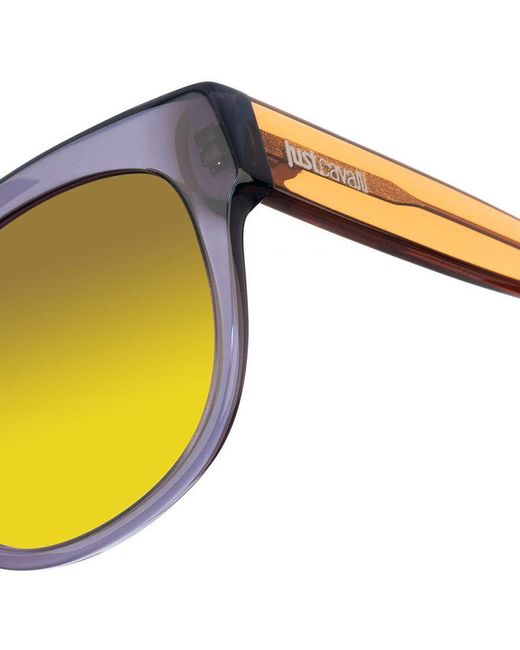 Just Cavalli Yellow Jc759S Oval-Shaped Acetate Sunglasses