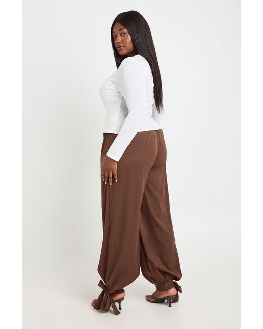Boohoo White Plus Double Layer Twist Long Sleeve Top