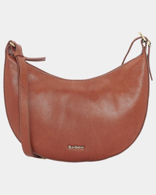 Barbour White Laire Leather Sling Bag