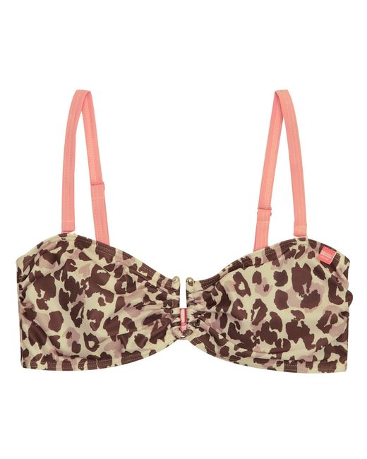 Regatta Brown Ladies Aceana Iii Leopard Print Bikini Top
