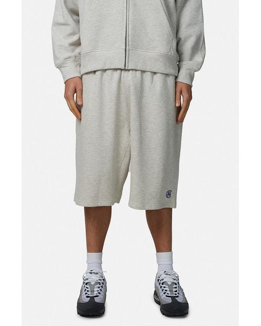 Good For Nothing Gray Baggy Monogram Jersey Shorts for men