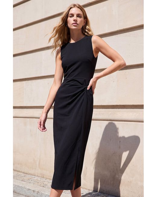 Roman Natural Twist Sleeveless Midi Dress