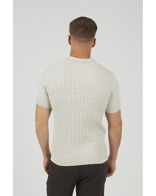 Brave Soul White Short Sleeve Polo Shirt for men