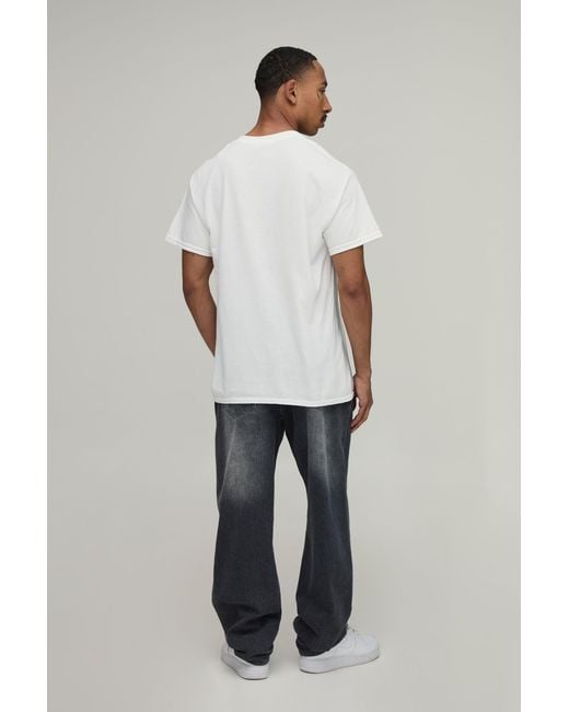 BoohooMAN Gray Oversized Spiderman License Print T-Shirt for men
