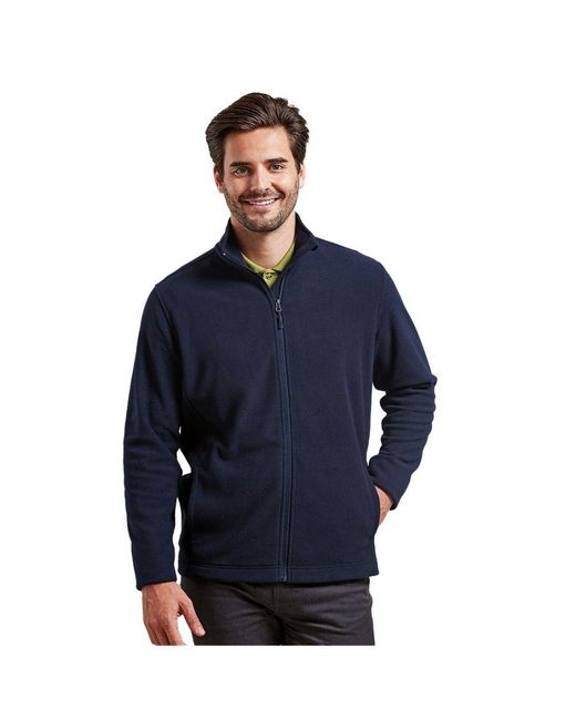 PREMIER Blue Recyclight Microfleece Full Zip Jacket for men