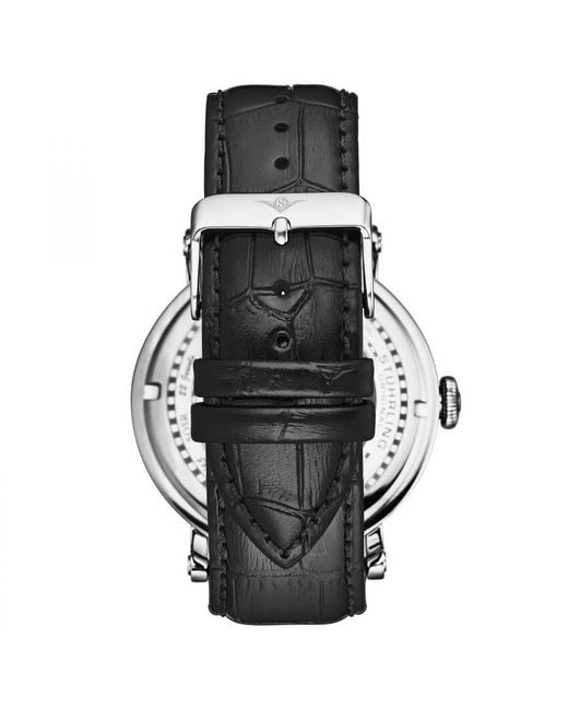 Stuhrling Gray Dual Time Majestic Skeleton Automatic Watch for men