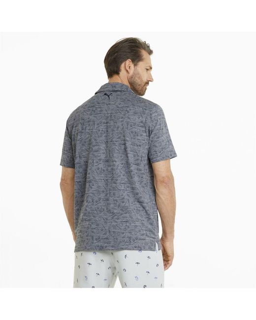 PUMA Gray X Arnold Palmer Cloudspun King Golf Polo Shirt for men