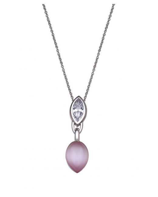Orphelia Metallic 925 Sterling Chain With Pendant