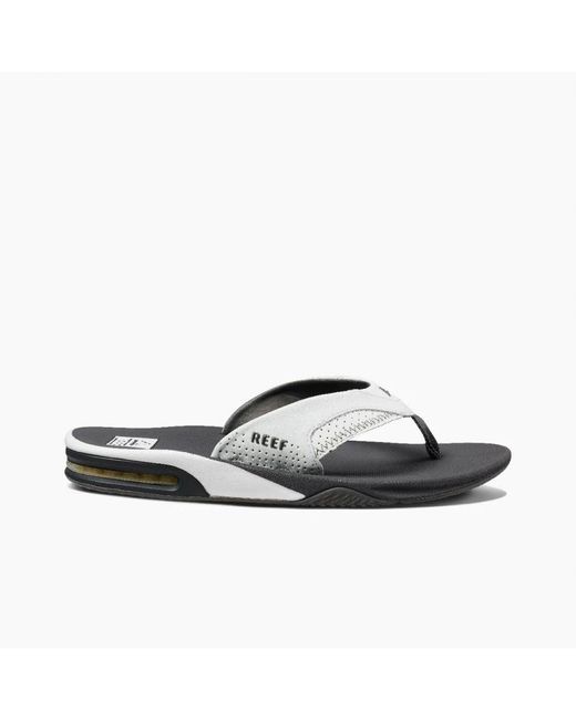 Reef Black Fanning Flip-Flop/ Rubber/Plastic for men
