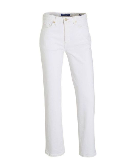 Scotch & Soda High Waist Straight Fit Jeans The Sky Wit in het White