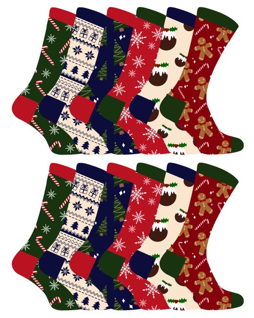 Sock Snob Red Christmas Socks for men
