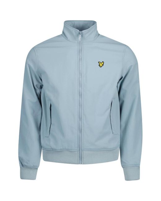 Lyle & Scott Blue Fleece Lined Funnel Neck Away Jacket Nylon for men