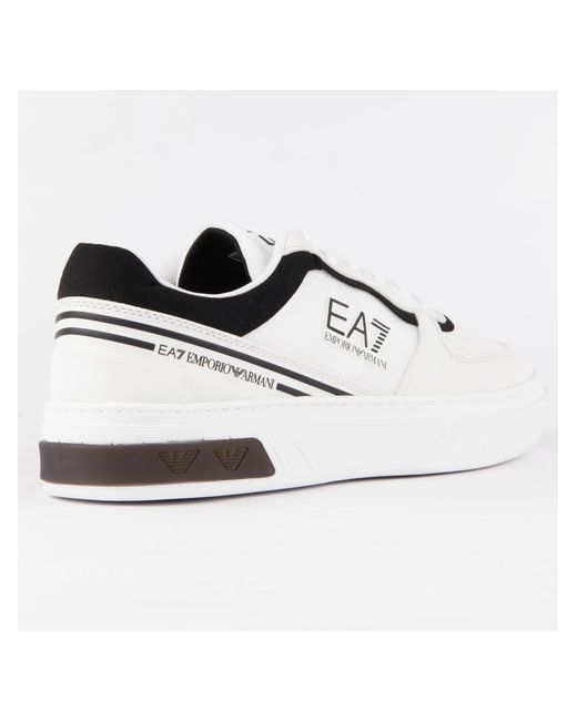 EA7 Herensneakers Met Patch in het White voor heren
