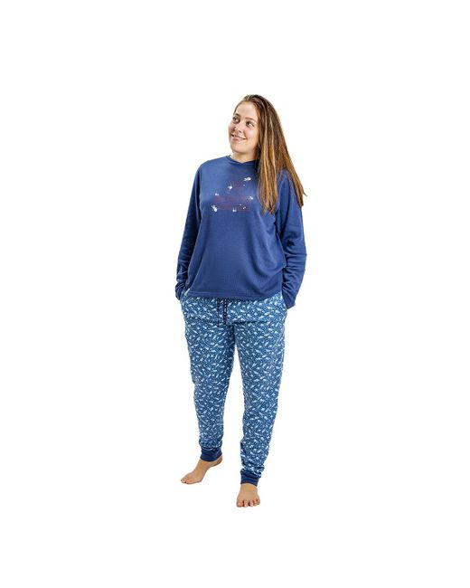 Munich Winterpyjama Met Lange Mouwen Mudp0200 in het Blue