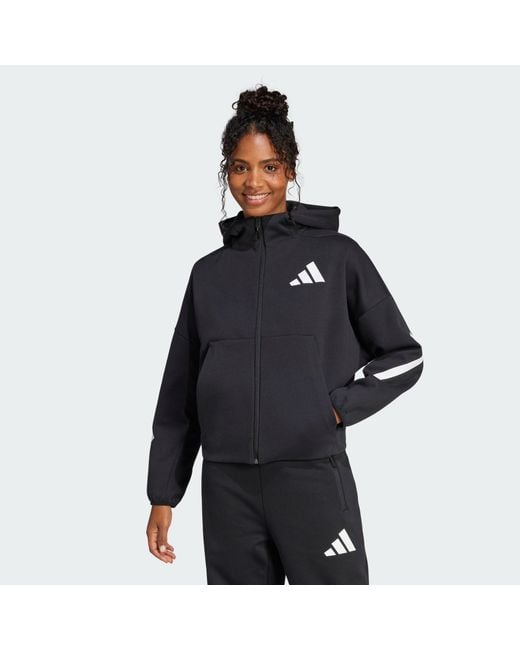 Adidas Blue Z.N.E. Full-Zip Hoodie