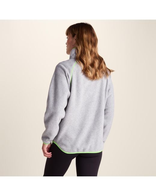 TOG24 White Rawson Relaxed Fit Microfleece Zip Neck