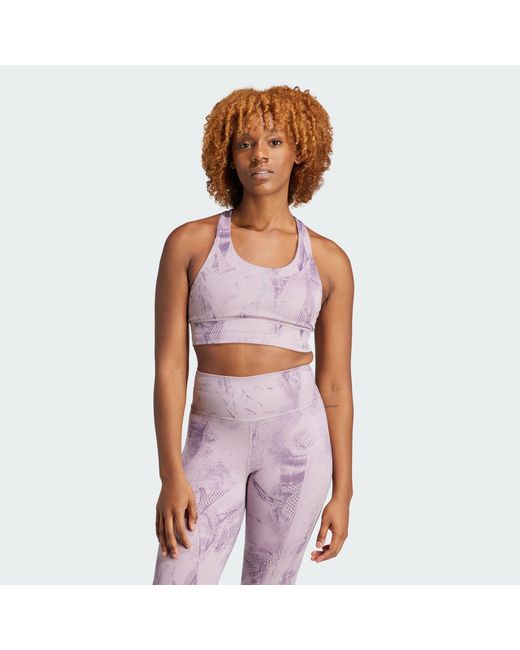 Adidas Originals Red Run Pocket Medium-Support Aop Bra Iteration