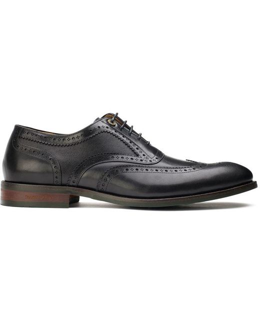 Simon Carter Black Diplodocus Brogue Shoes for men