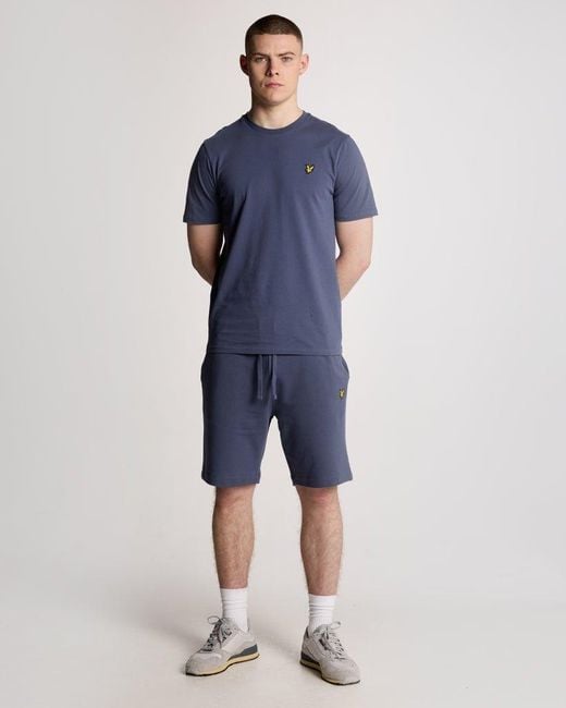 Lyle & Scott Blue Cotton Sweat Short for men