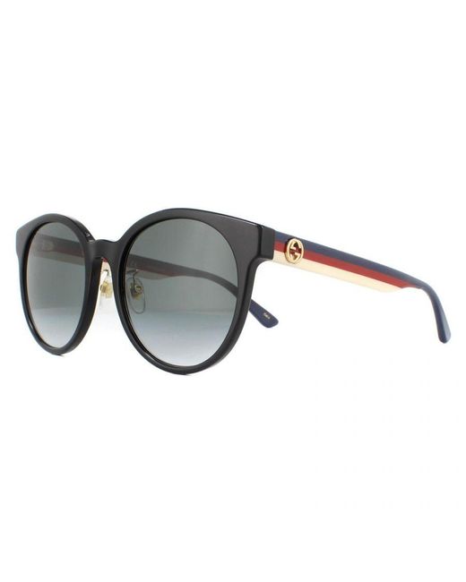 Gucci Black Sunglasses Gg0416Sk 001 Gradient Metal