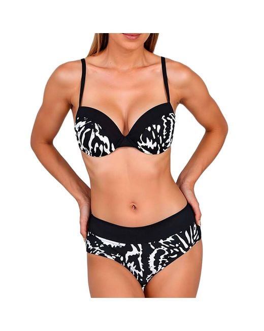 Teleno Black Bikini With Cups And Underwire Tegb0354B