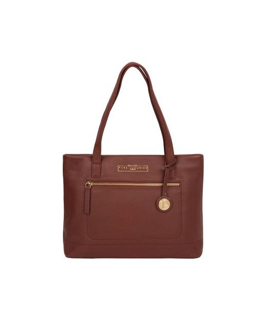 Pure Luxuries Brown 'Adley' Leather Handbag