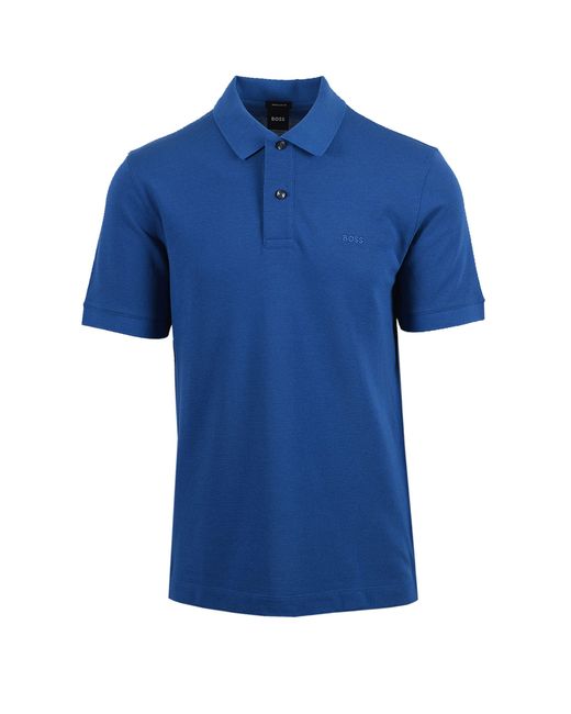 Boss Blue Pallas Polo Medium Cotton for men