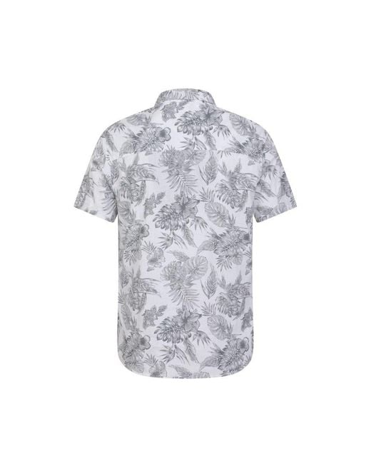 Mountain Warehouse Gray Tropical Monstera Leaf Shirt () Cotton for men