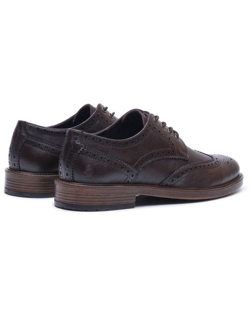 Hush Puppies Blue Isaac Leather Brogues Shoes for men