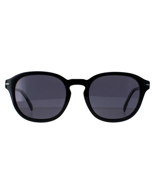 David Beckham Black Round Polarized Db1011/F/S for men