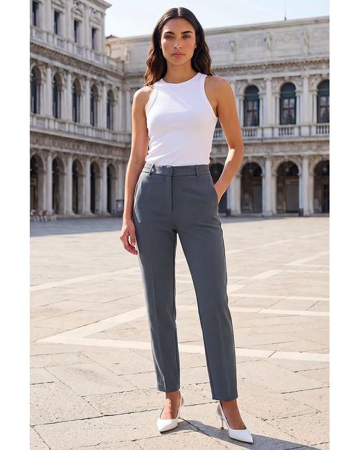 Roman Blue Straight Leg Stretch Trouser