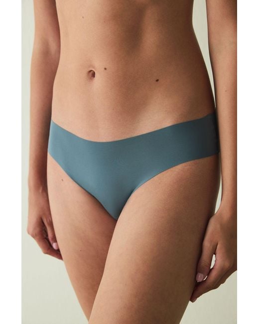 Penti Blue Mid-Waist Brazilian Panties
