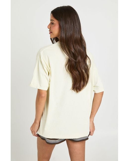Boohoo White Amalfi Coast Printed T-Shirt