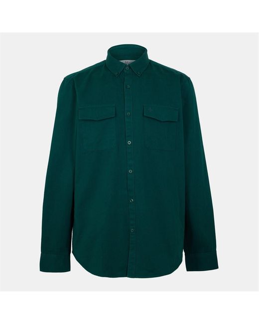 Original Penguin Green Regular Fit Long Sleeve Shirt for men