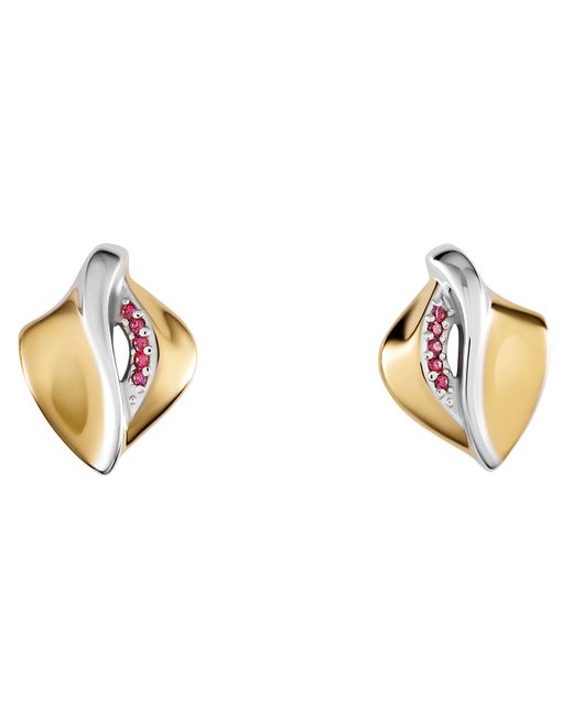 Orphelia Metallic 'Anet' 925 Sterling Stud Earrings