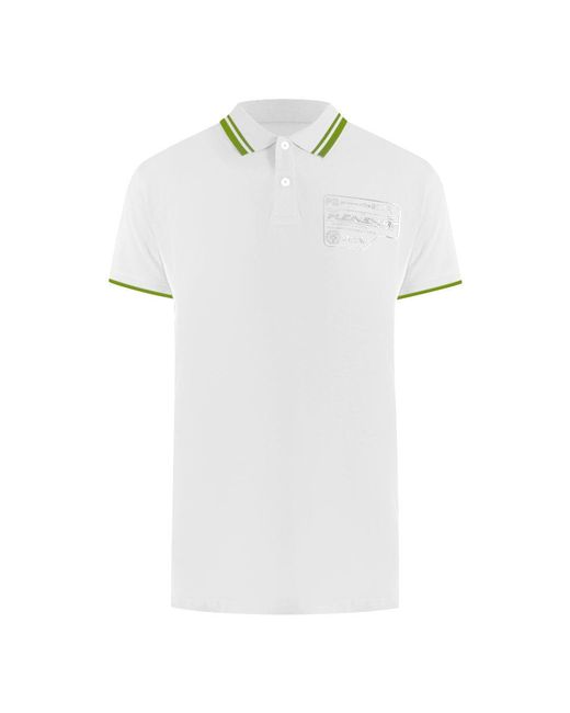 Philipp Plein White Performance Logo Stretch Polo Shirt Cotton for men