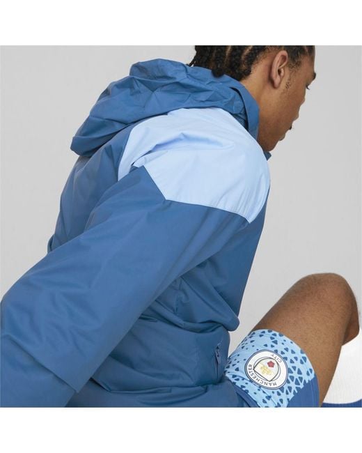 PUMA Blue Manchester City Training All-Weather Jacket for men