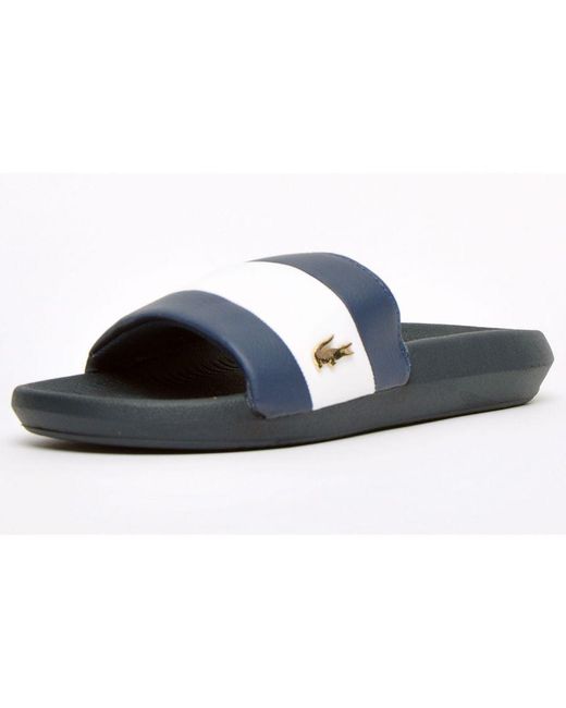 Lacoste Blue Croco Slide 120 3 Synthetic Flip-Flops 39Cfa0036 092