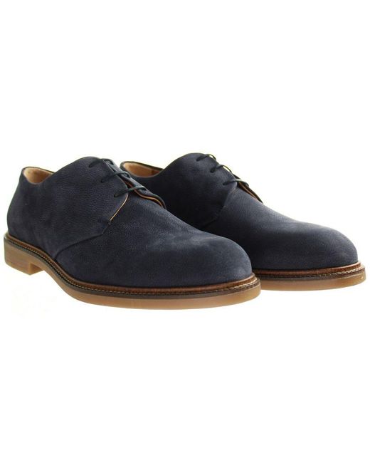 Hackett Blue Chino Pln Derby S Shoes Leather for men